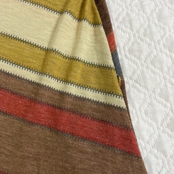 Vintage 70’s style fall chevron soft lightweight disco Bodycon dress small - Picture 11 of 12